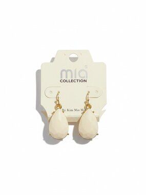 Mia Collection NWT white/gold dangle earrings